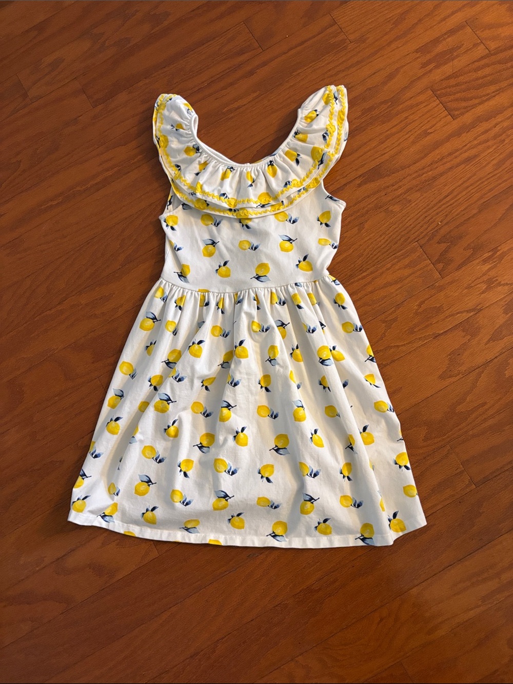 Janie and Jack Girls' White Lemon Dress